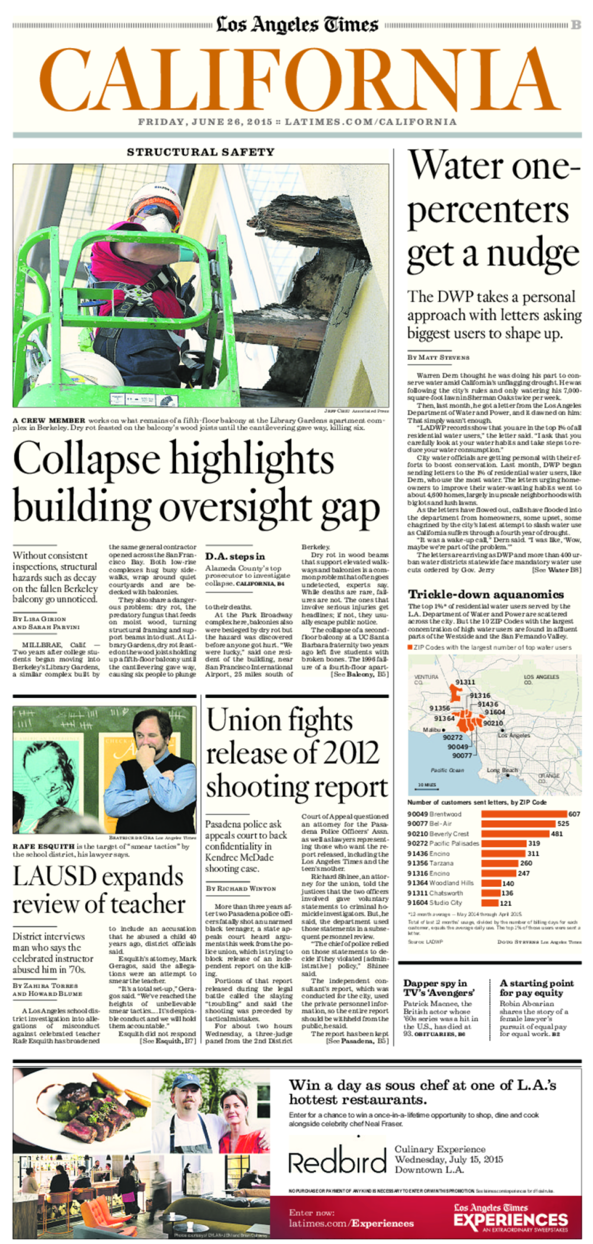 The front page