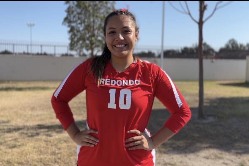 Redondo Union's Mele Corral-Blagojevich helped her Sea Hawks to a win over Mater Dei Tuesday night.
