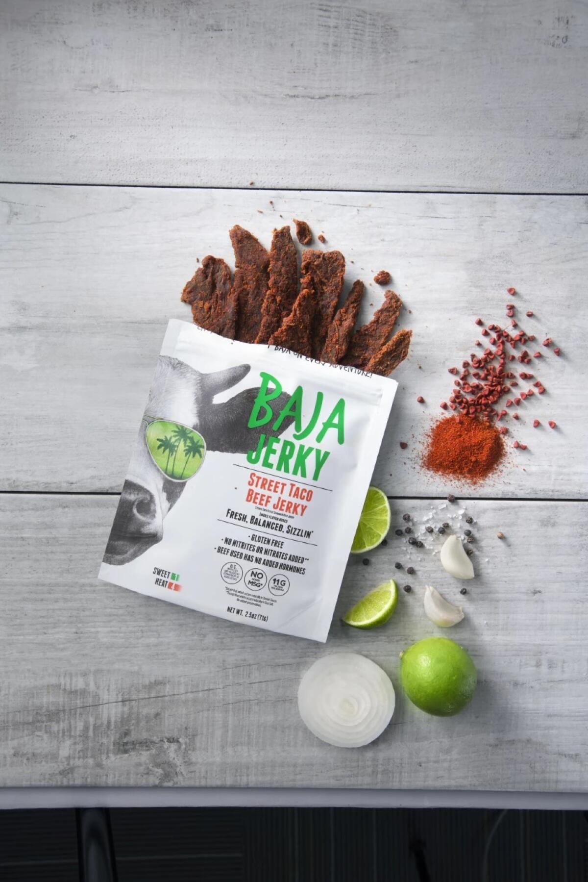 Baja Jerky’s new Street Taco flavor.