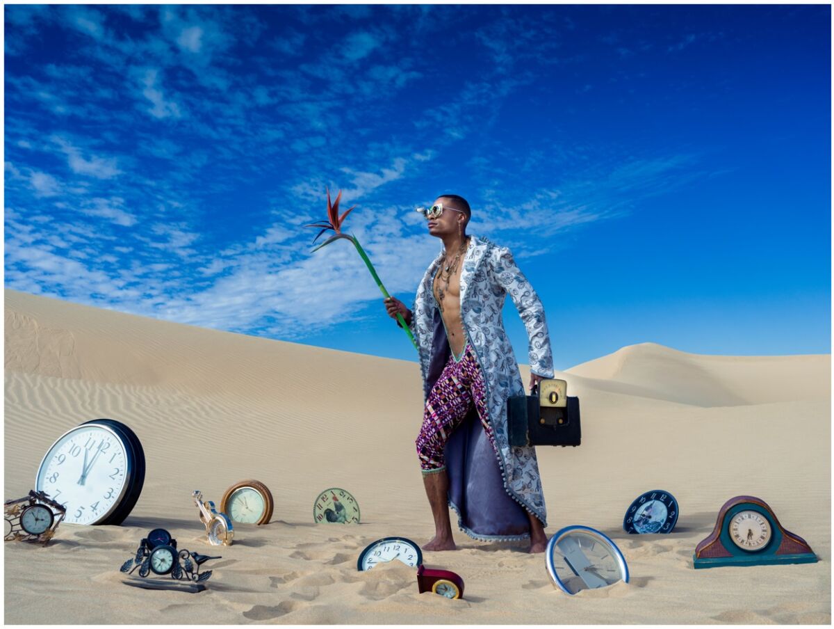 "Cuckoobird and the Sands of Time" by Saki is a part of an exhibit at the Mesa College Art Gallery.