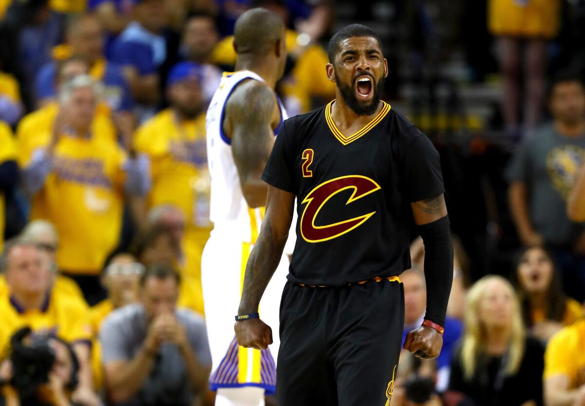 Cavaliers guard Kyrie Irving (2) in the fourth quarter of Game 5 against the Golden State Warriors.