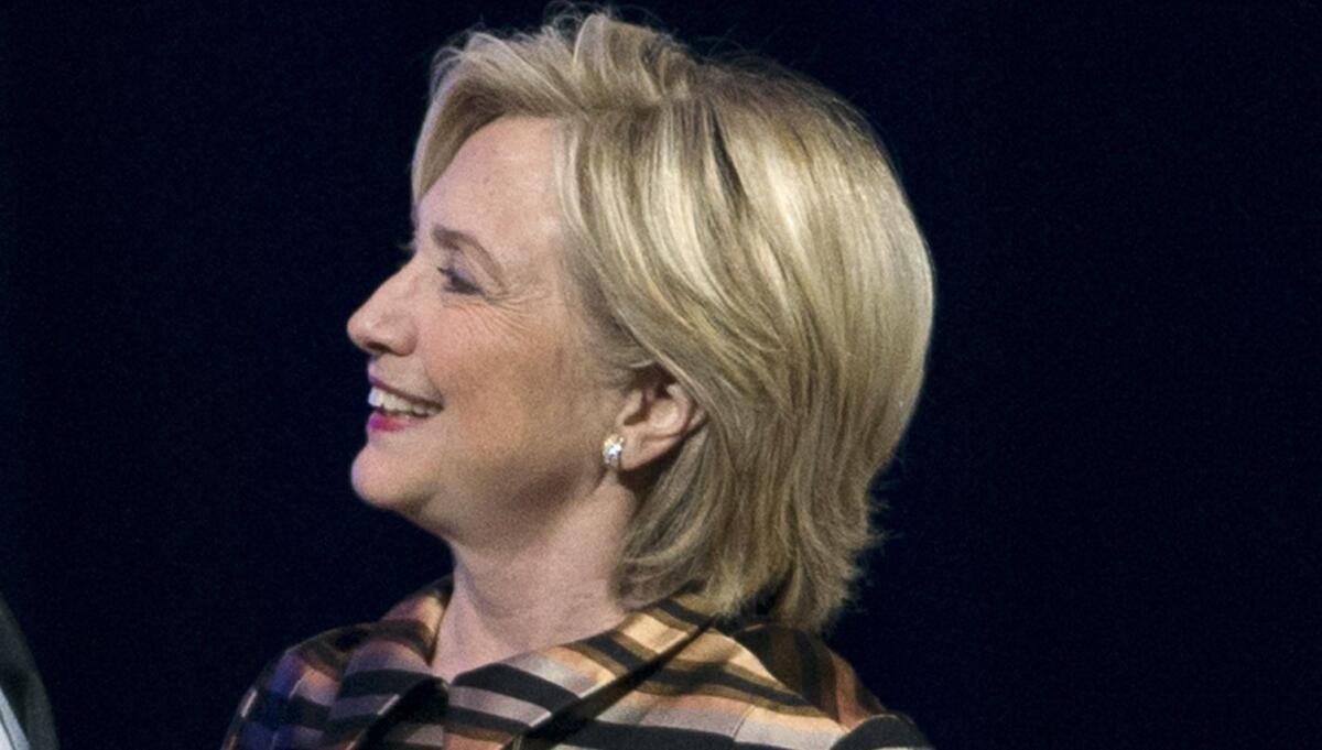 Democratic presidential candidate Hillary Rodham Clinton at the Congressional Hispanic Caucus Institute’s 38th Annual Awards Gala in Washington on Oct. 8.