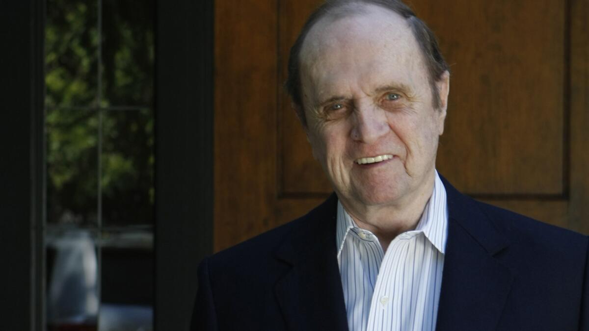 The star of the classic TV sitcom "The Bob Newhart Show" poses for a portrait at his home in Los Angeles.