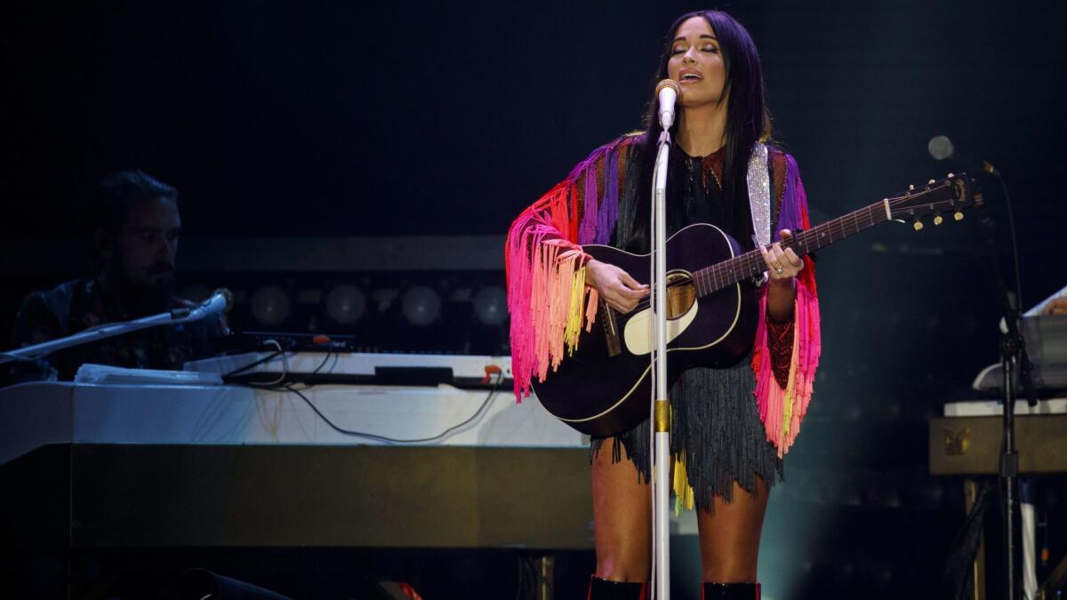Kacey Musgraves at the Forum earlier this year. She's expected to land a number of major Grammy nominations.