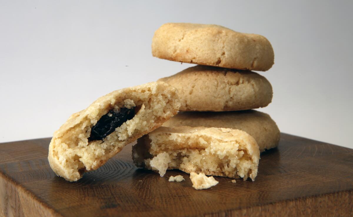 Almond sour cherry cookies from Bartavelle Coffee & Wine Bar in Berkeley.