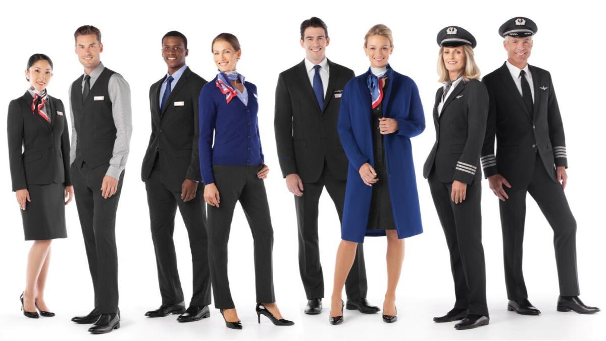 American Airlines' current uniforms, above, are the subject of employee health complaints and a lawsuit.