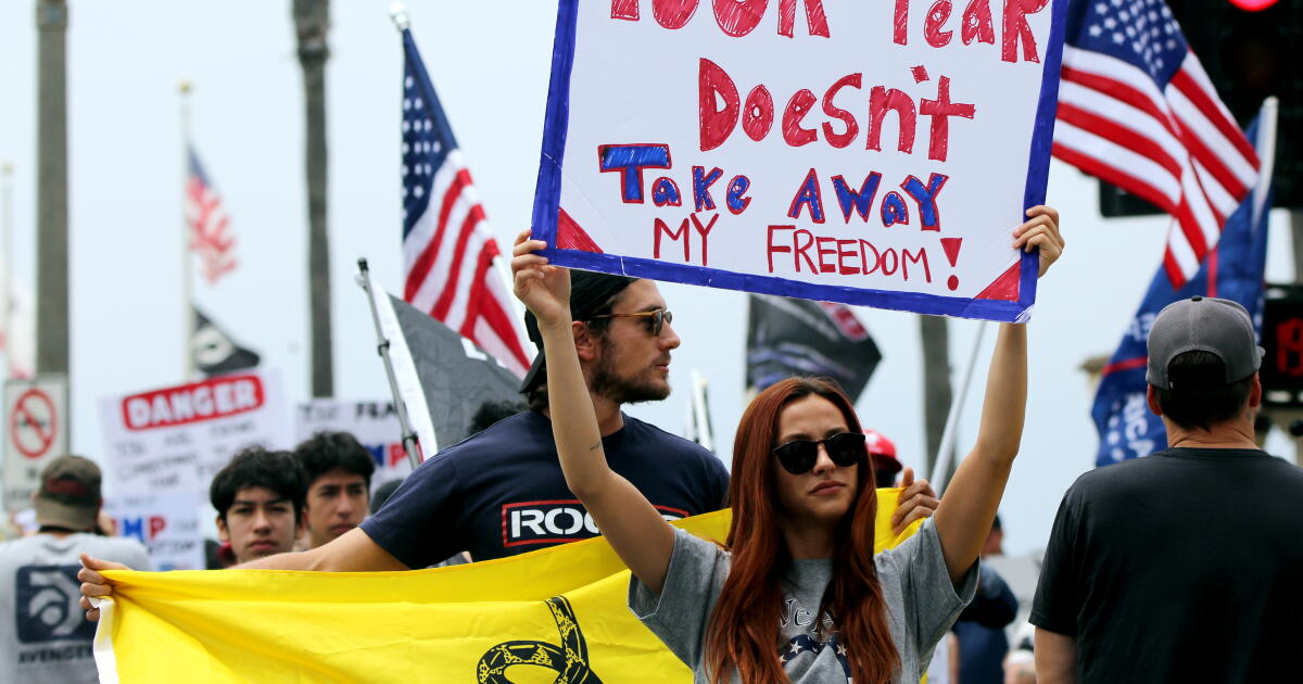 Face Less Freedom Refusing masks is a brainless way to assert your freedom - Los Angeles ...