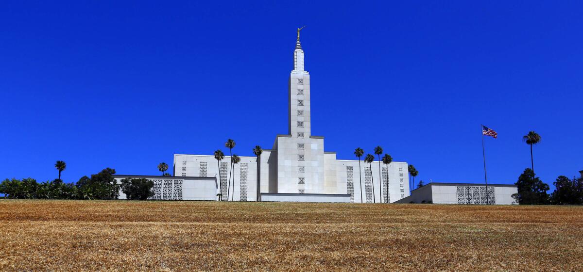 May 10, 2015: The Los Angeles California Temple on Santa Monica Boulevard in Westwood.