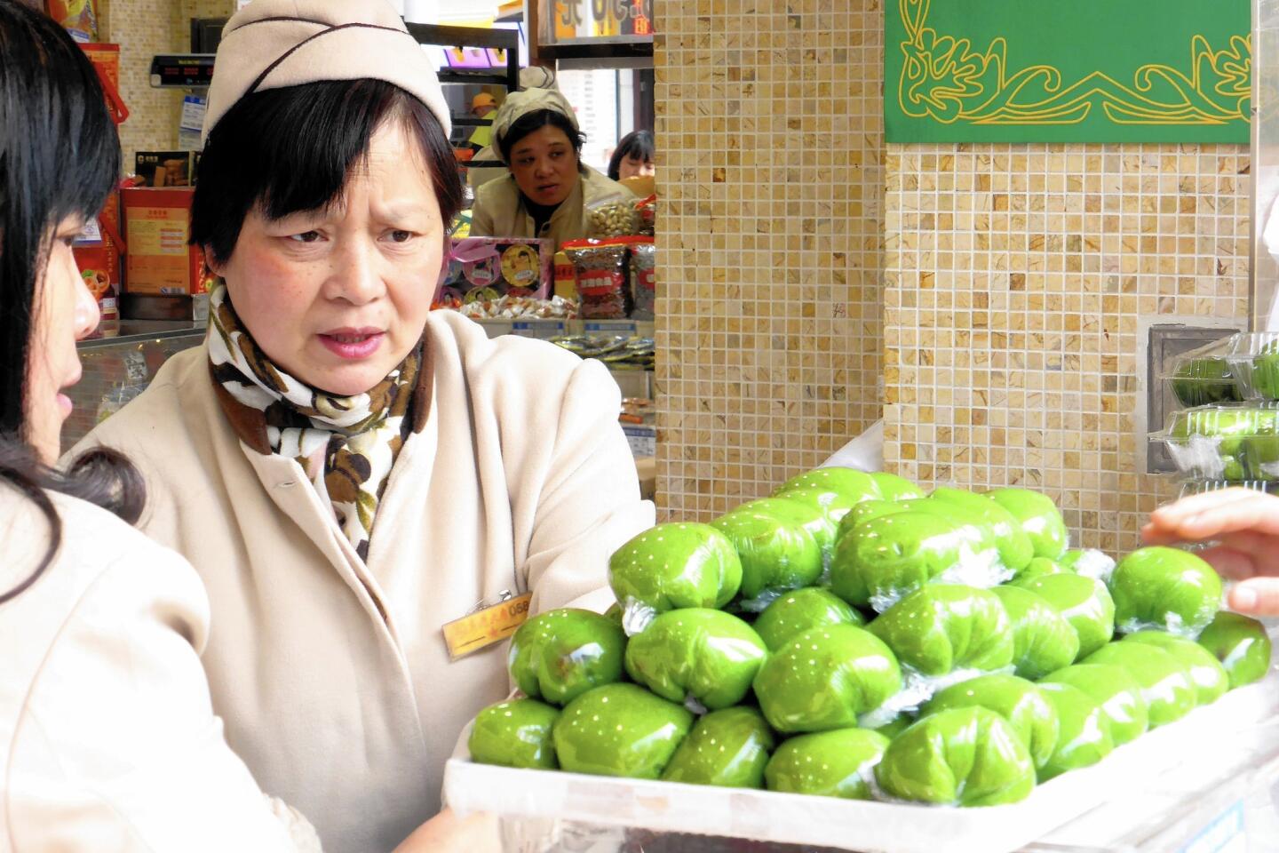 Green dumplings