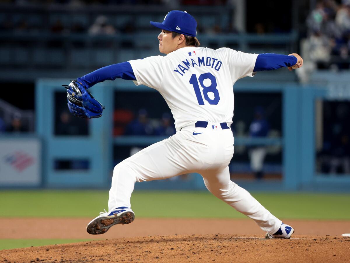 Hernández: Dodgers have the identical downside that derailed their final two playoff appearances 1 Dodgers pitcher Yoshinobu Yamamoto delivers against the Mets in April.