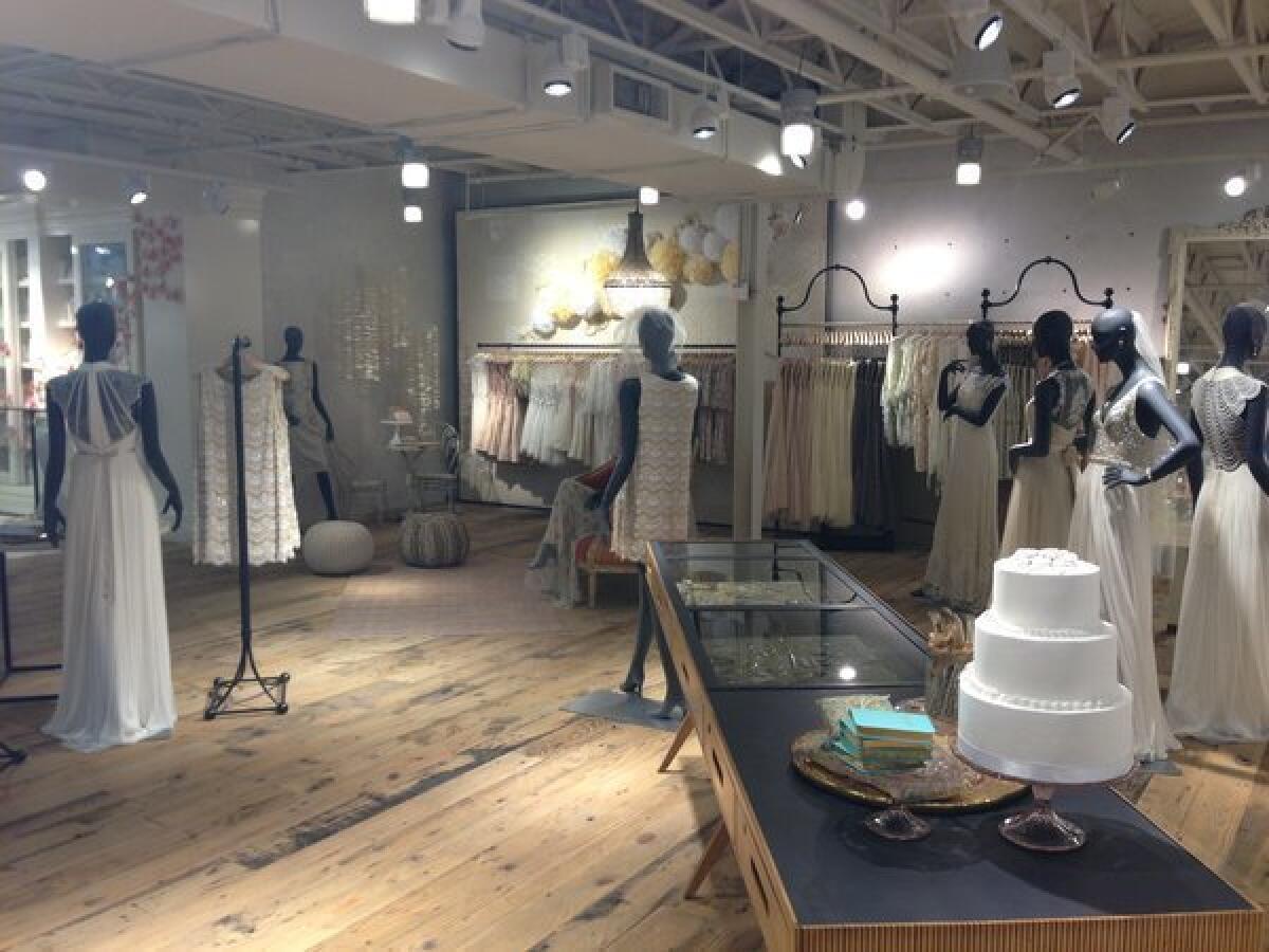 The new BHLDN "shop within a shop" bridal concept at the Anthropologie store in Beverly Hills.