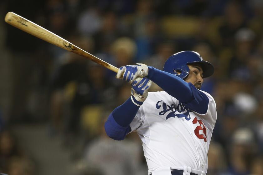 Dodgers first baseman Adrian Gonzalez was named the National League Player of the Month for April.