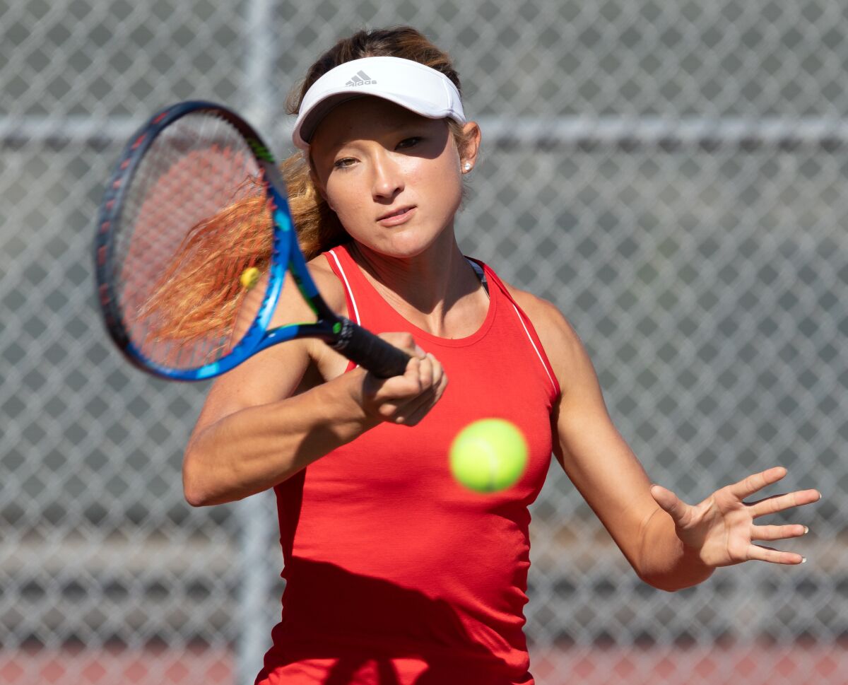 Mt. Carmel senior Amanda Letzring reached the San Diego Section girls singles semifinals last season.
