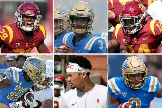 USC and UCLA football players