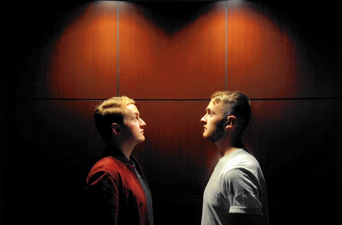 Brothers Guy, left, and Howard Lawrence of the British dance-pop duo Disclosure.