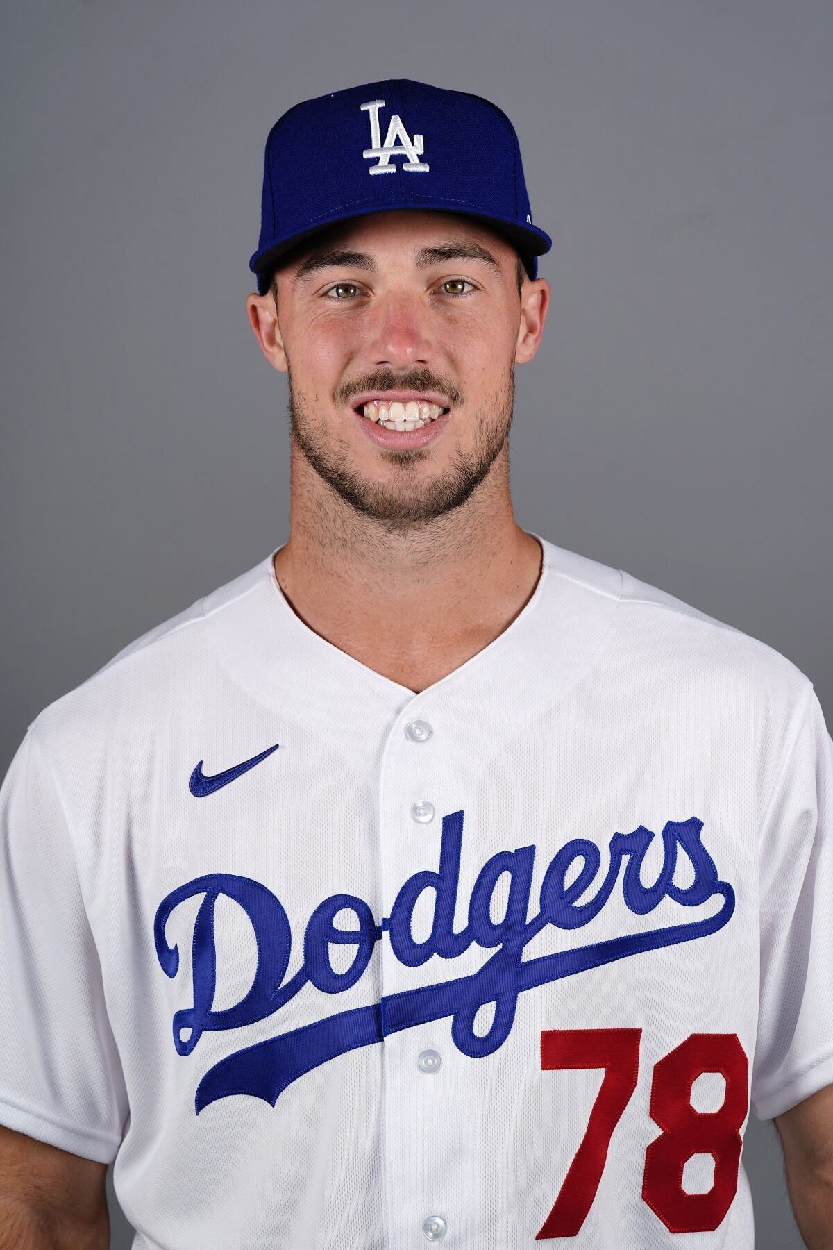 Portrait of Dodgers pitcher Michael Grove