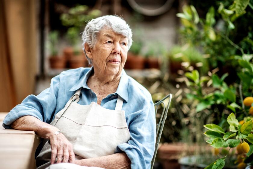 PHILO, CA- December 18, 2019: Sally Schmitt at her farm in Philo, Calif., on Wednesday, December 18, 2019. Schmitt and her late husband, Don, founded the French Laundry in the late 1970's. After selling the now famous restaurant in the 90's, the Schmitt's allocated all their time and energy into the now thriving farm simply know as: The Apple Farm. (Mariah Tauger / Los Angeles Times)