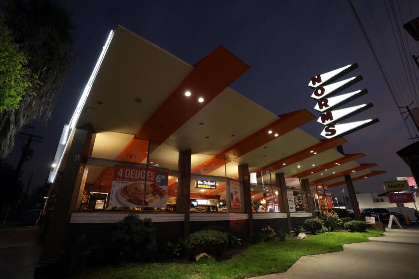 WEST HOLLYWOOD, CA -- JANUARY 25, 2020: Norms restaurant 470 N. La Cienega Blvd. in West Hollywood. (Myung J. Chun / Los Angeles Times)