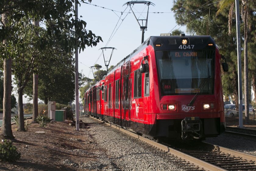 The City of Lemon Grove is considering disincorporation due to the fact that they can't afford to run their City. Eastbound trolley passing through Lemon Grove enroute to El Cajon on Tuesday, September 24, 2019 in Lemon Grove, CA.