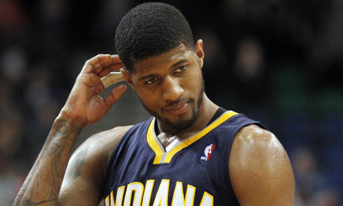 The Lakers will look to upset Paul George and the Indiana Pacers on Tuesday.