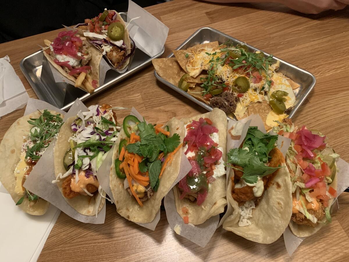 The tacos at newly opened Taco/Social.
