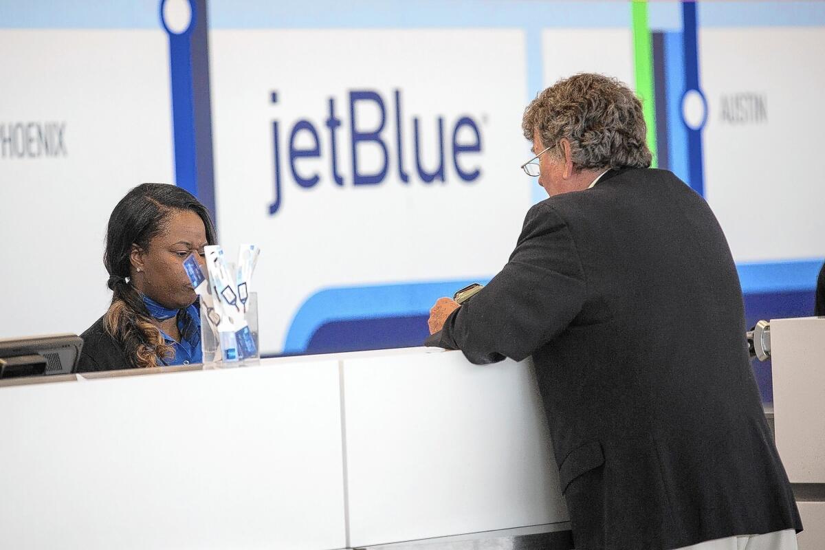 A recent study shows that when low-cost airlines such as JetBlue begin service in existing domestic routes, average ticket prices drop as much as 67%.
