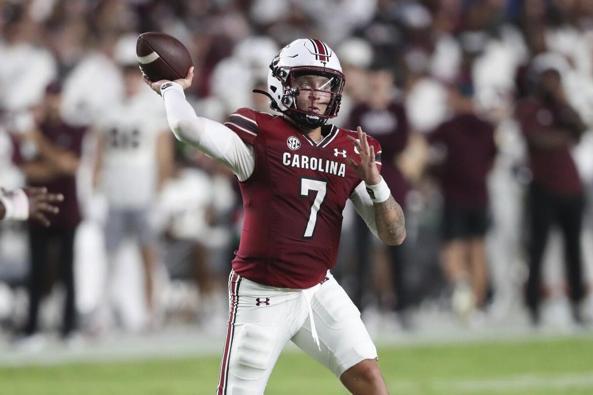 Rattler keeps hot hand, leads South Carolina over Mississippi State 37-30 -  The San Diego Union-Tribune