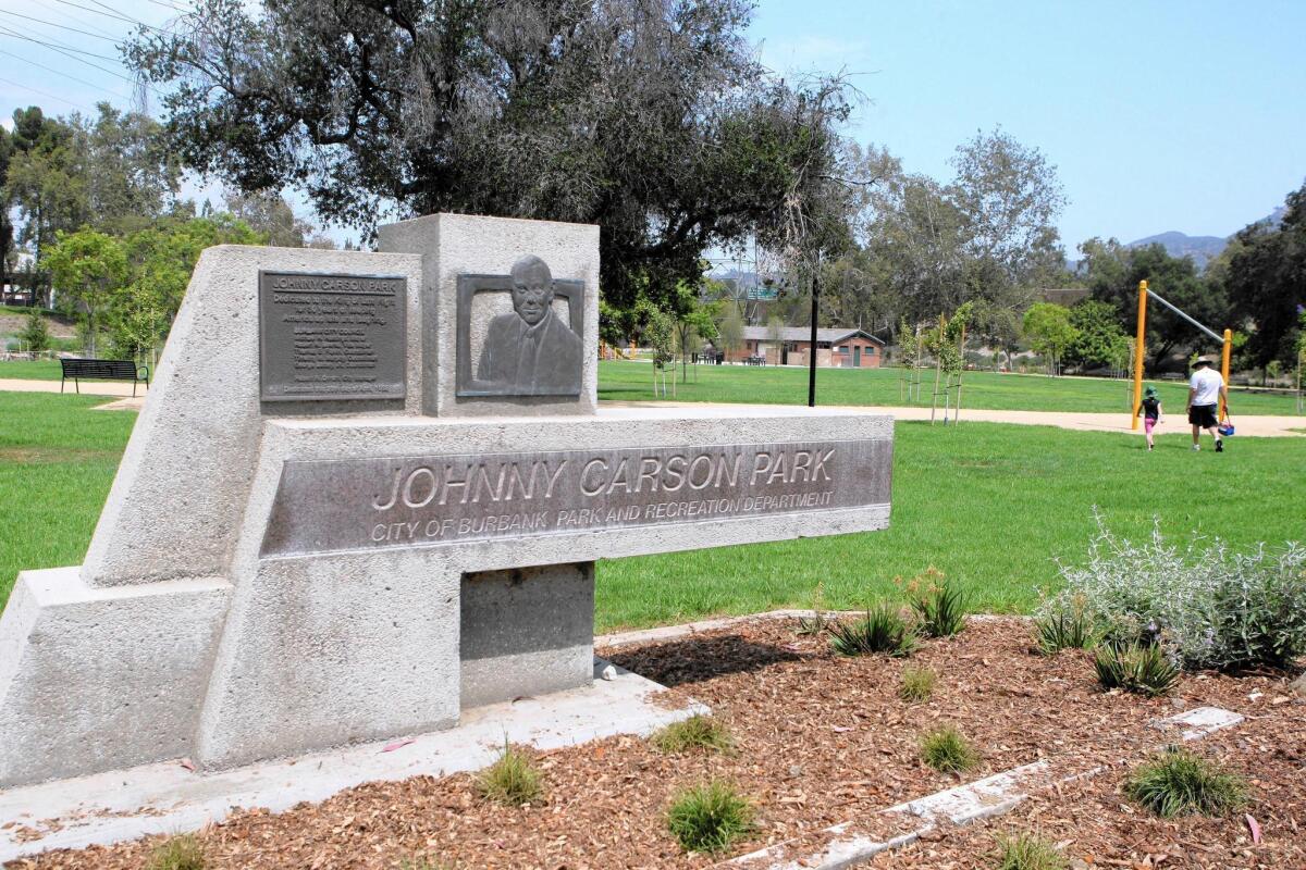 Johnny Carson Park on Bob Hope Drive is now open after major remodeling,.