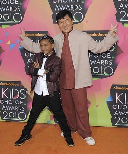 'Karate Kid' stars Jaden Smith, left, and Jackie Chan