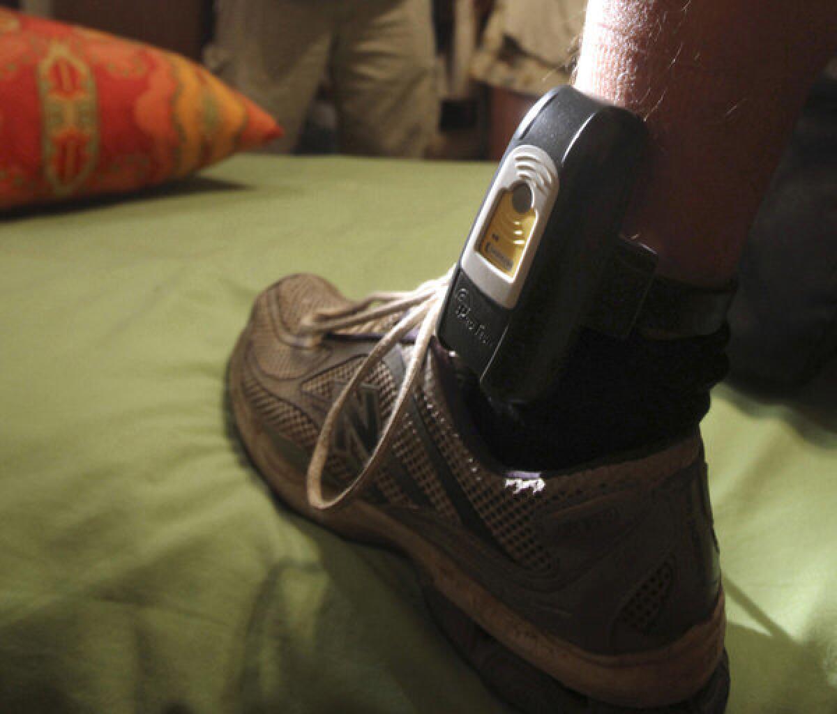 Probationers and defendants are often forced to wear electronic ankle bracelets.