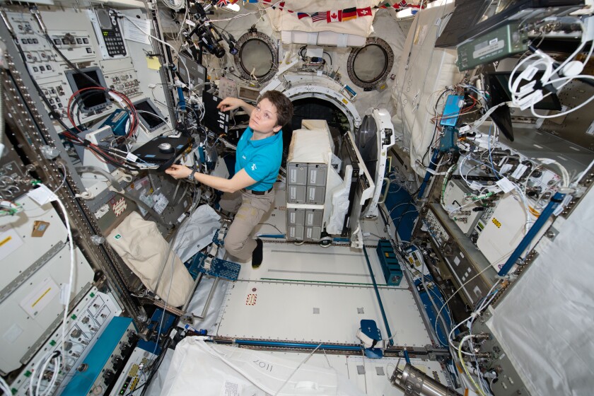 Anne McClain on the International Space Station