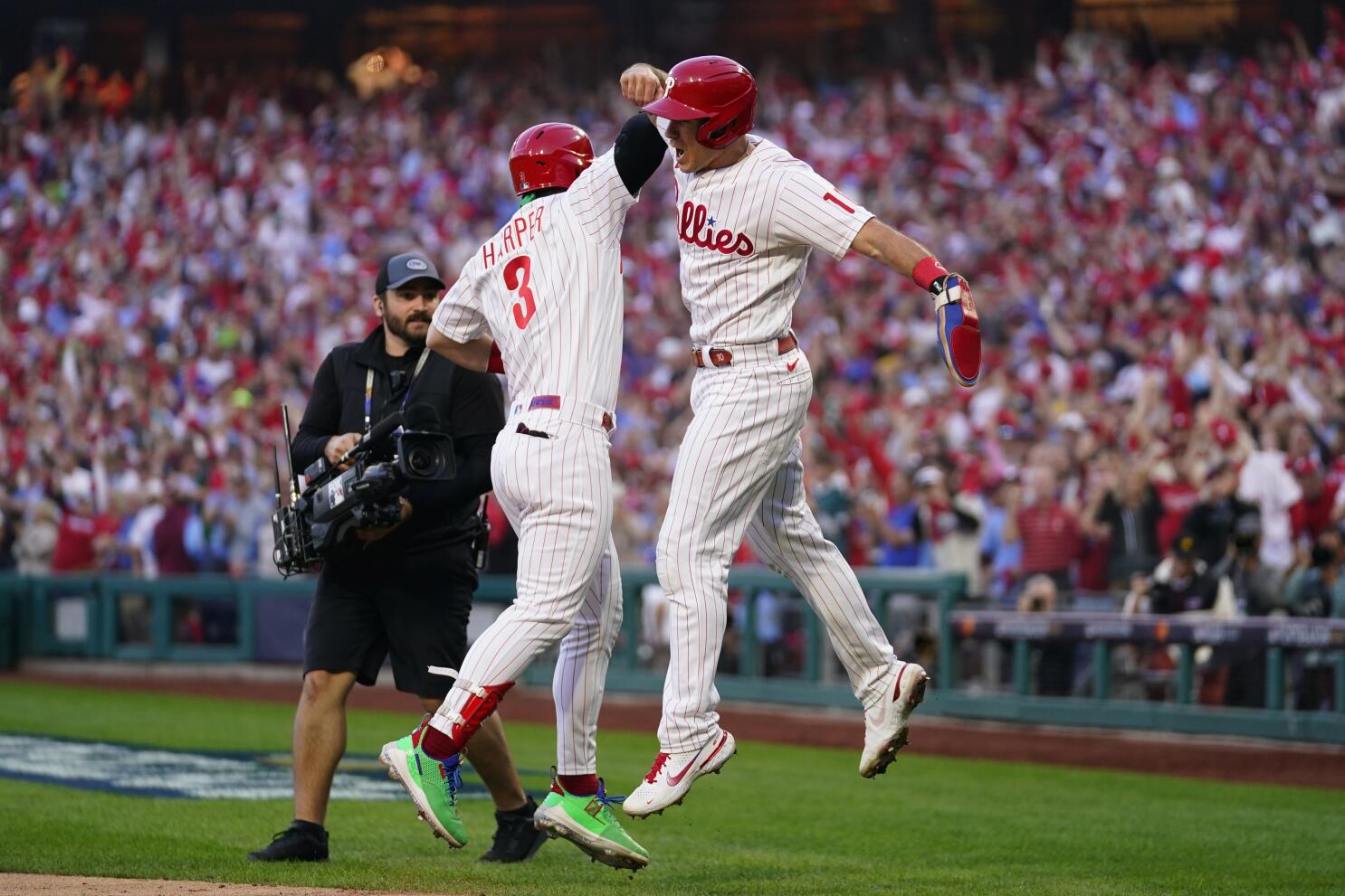 Spike This! Hoskins, Harper homer, Phils rout Braves in NLDS - The
