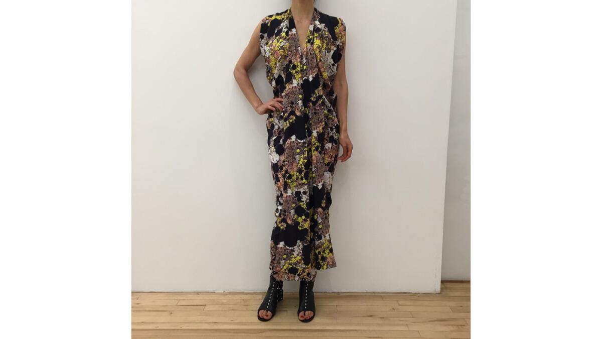 Yellostone print dress, inspired by Joshua Tree, from the Zero +Maria Cornejo pre-fall 2015 collection.