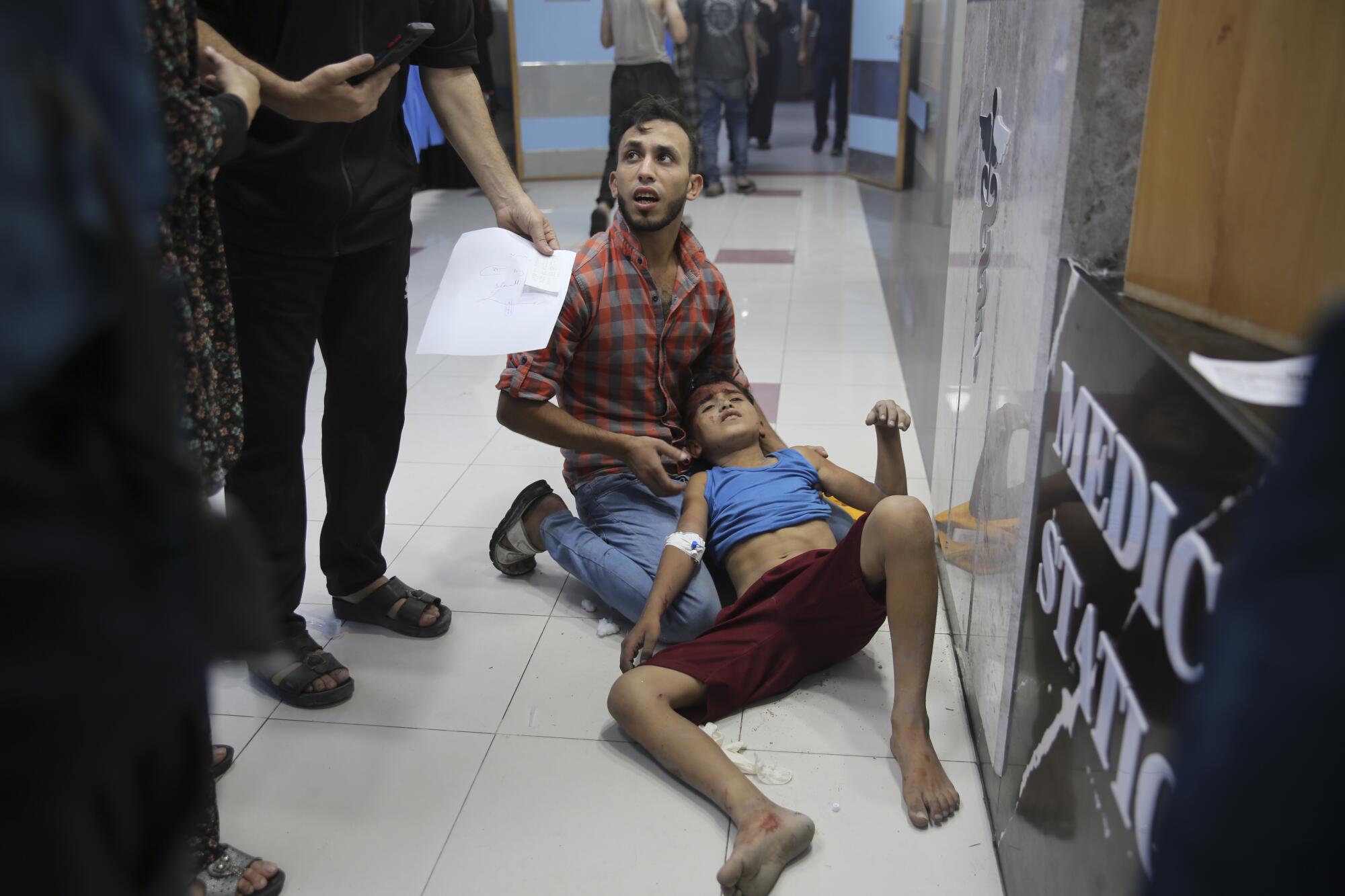 Child wounded in Israel airstrike in a Gaza City hospital
