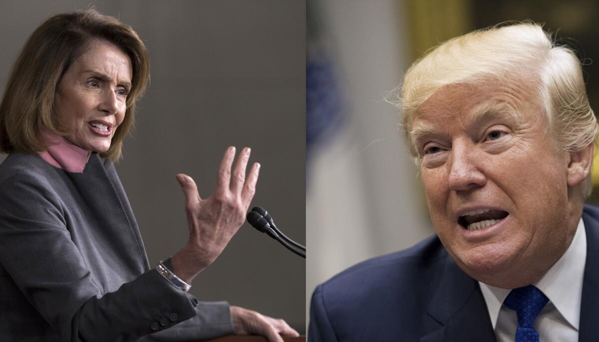 Many voters disapprove of both House Democratic Leader Nancy Pelosi of San Francisco and President Trump, according to the most recent USC Dornsife/Los Angeles Times poll.