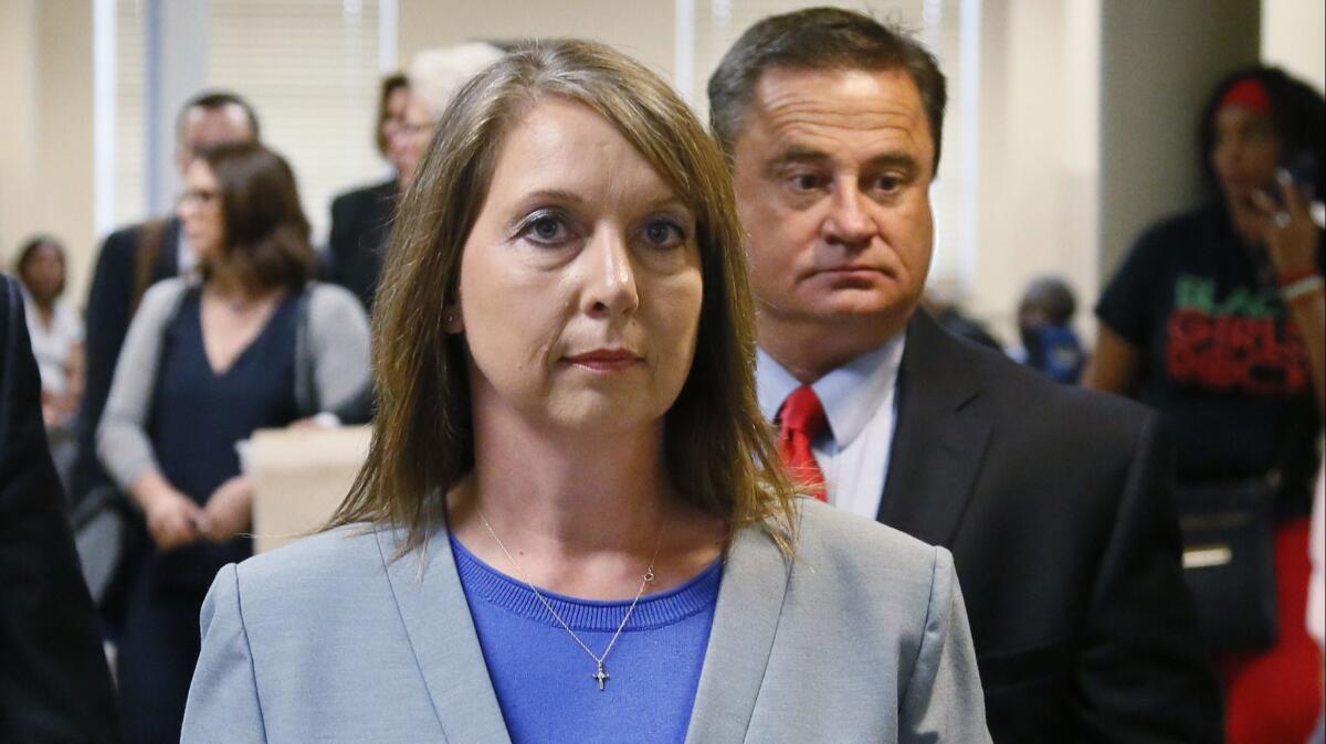Betty Shelby, shown in 2017, will not face federal civil rights charges in the fatal shooting of Terence Crutcher.