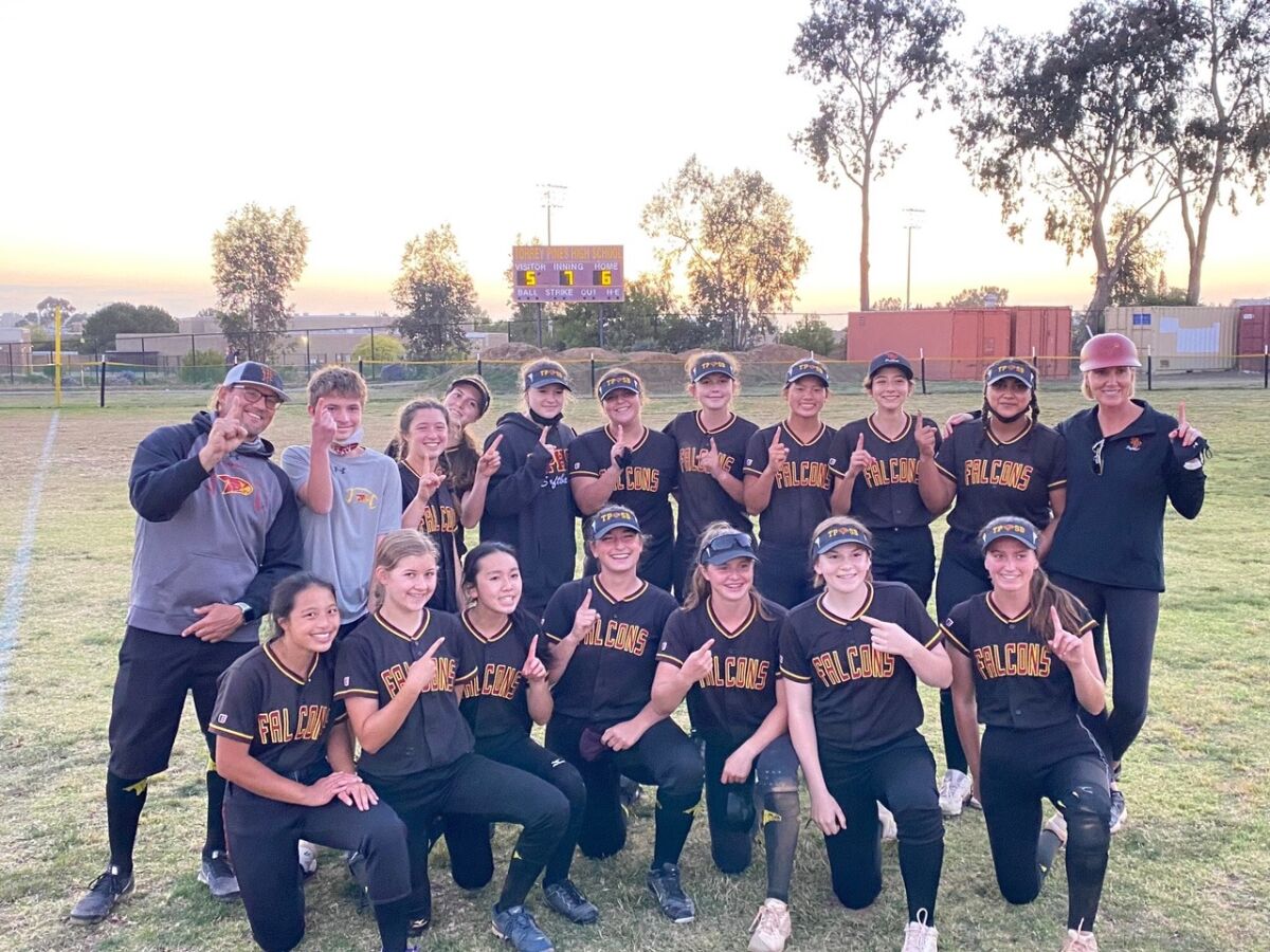 The Torrey Pines softball team won the Coastal League title.