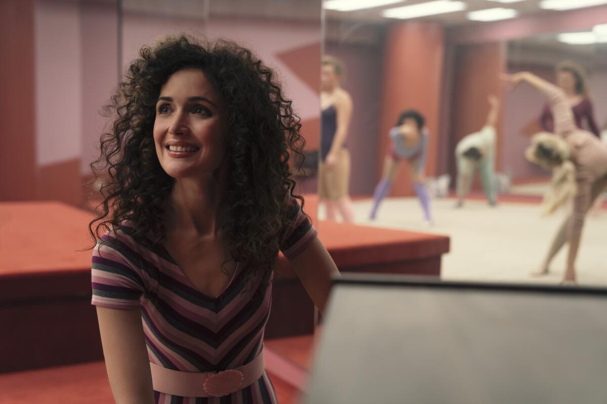 Rose Byrne stars in "Physical," wearing her aerobics attire.