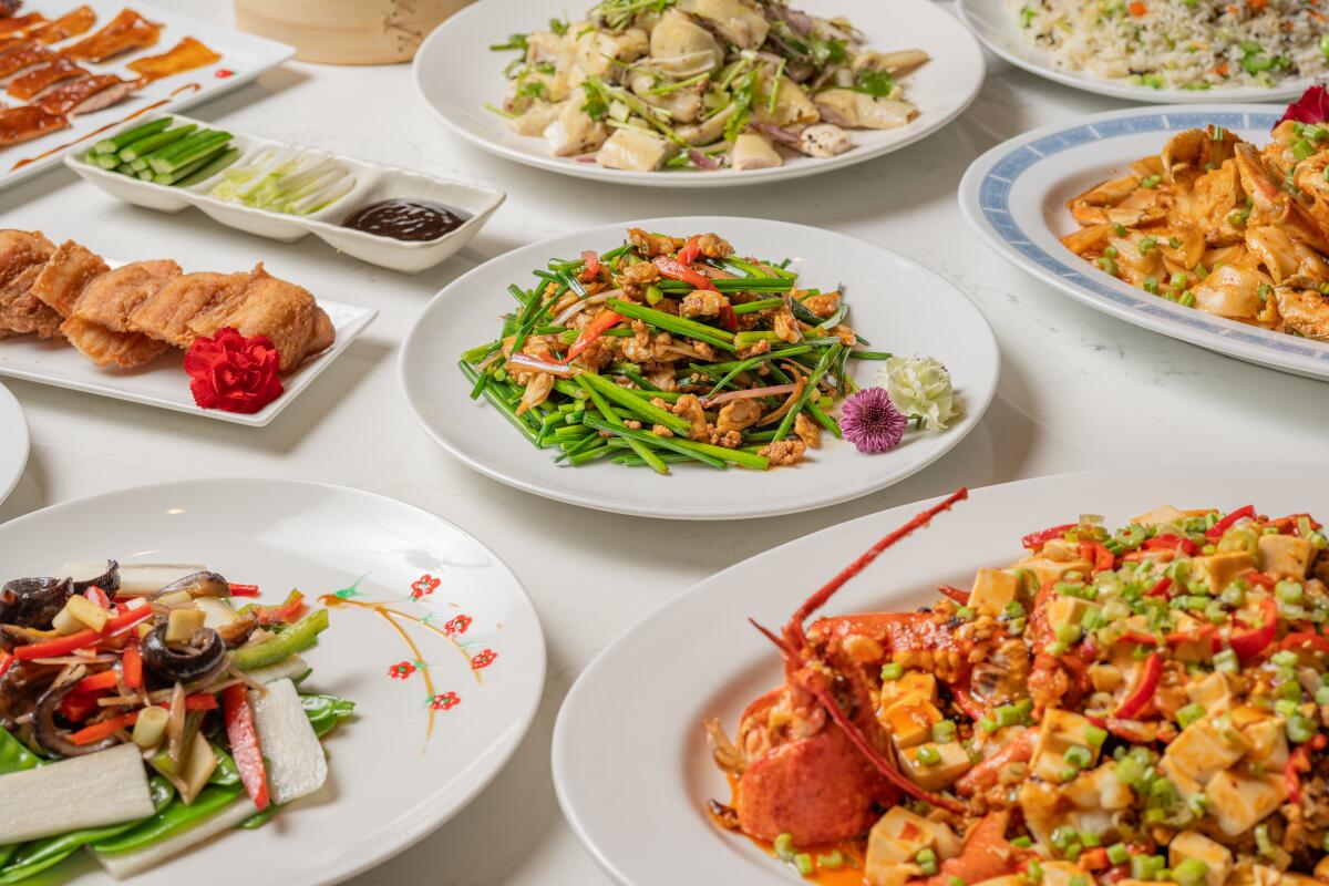 A spread of Lunar New Year dishes 