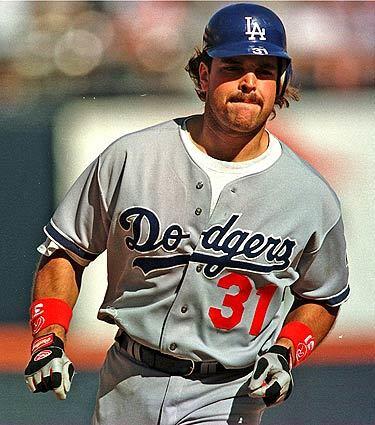 Los Angeles Dodgers Mike Piazza (31) during a game from his 1997