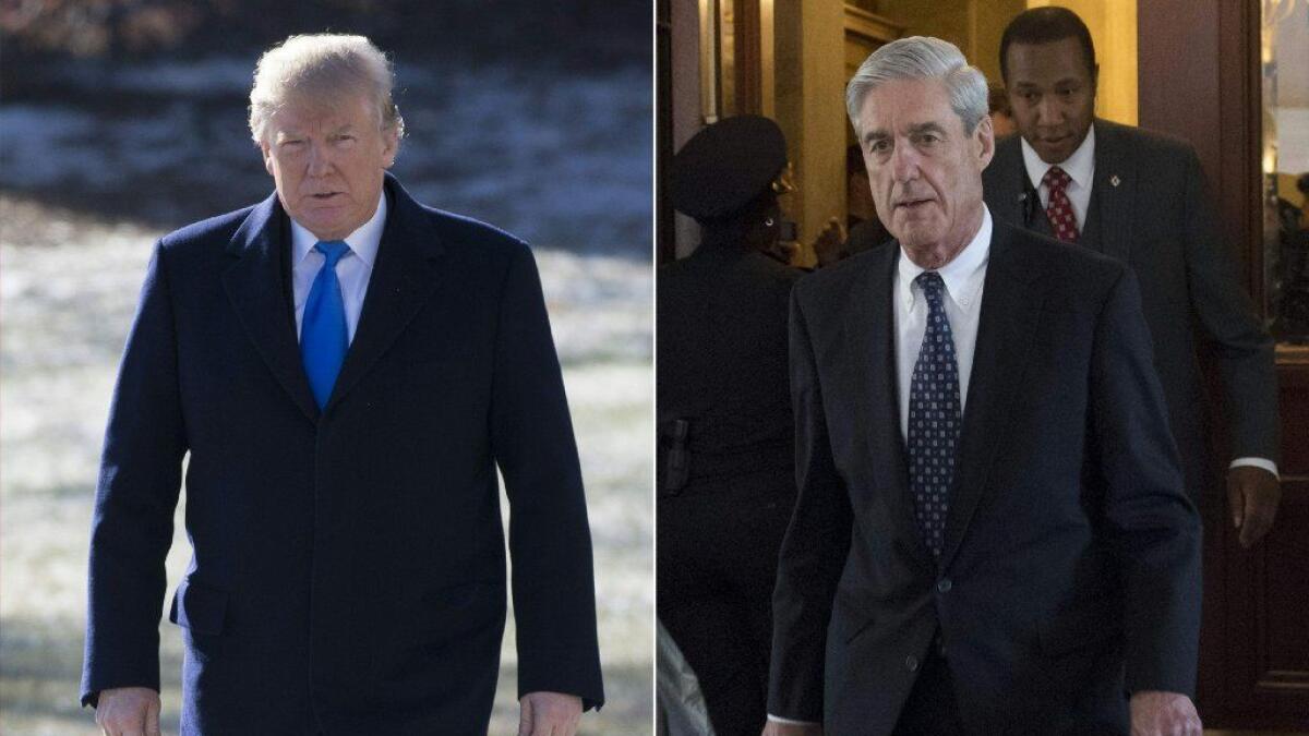 President Trump and special counsel Robert S. Mueller III.