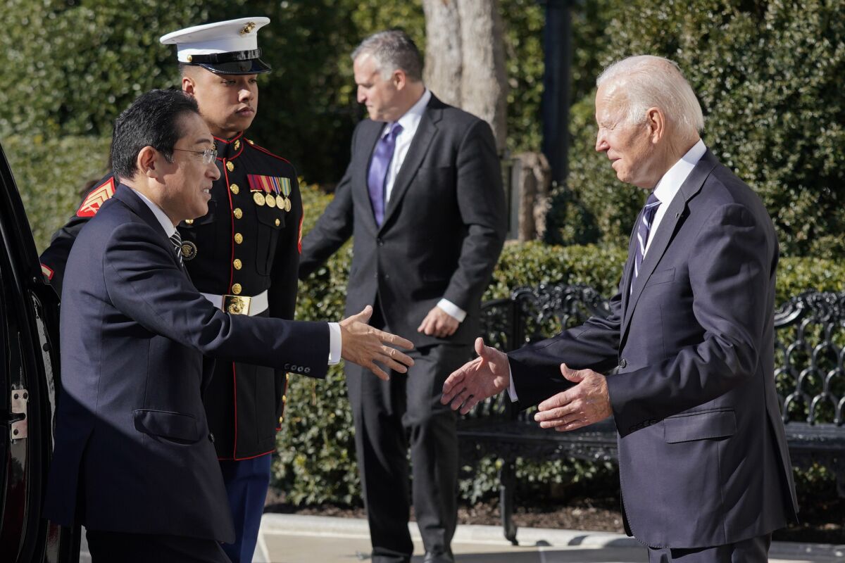 Biden And Kishida Discuss Japan Stepping Up Security The San Diego