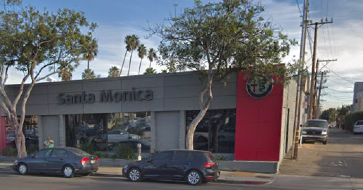 Santa Monica police are responding to a barricade situation near a luxury car dealership on Santa Monica Boulevard. 