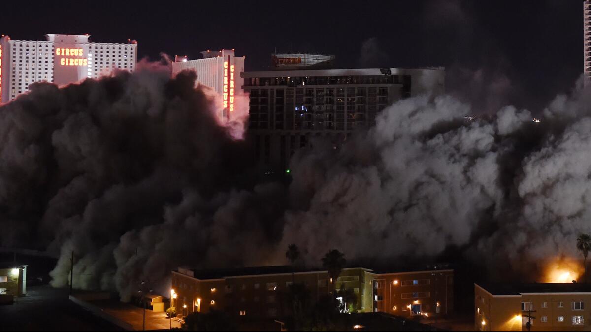 About 2:30 a.m. Tuesday, the Monaco Tower of the Riviera in Las Vegas was imploded.