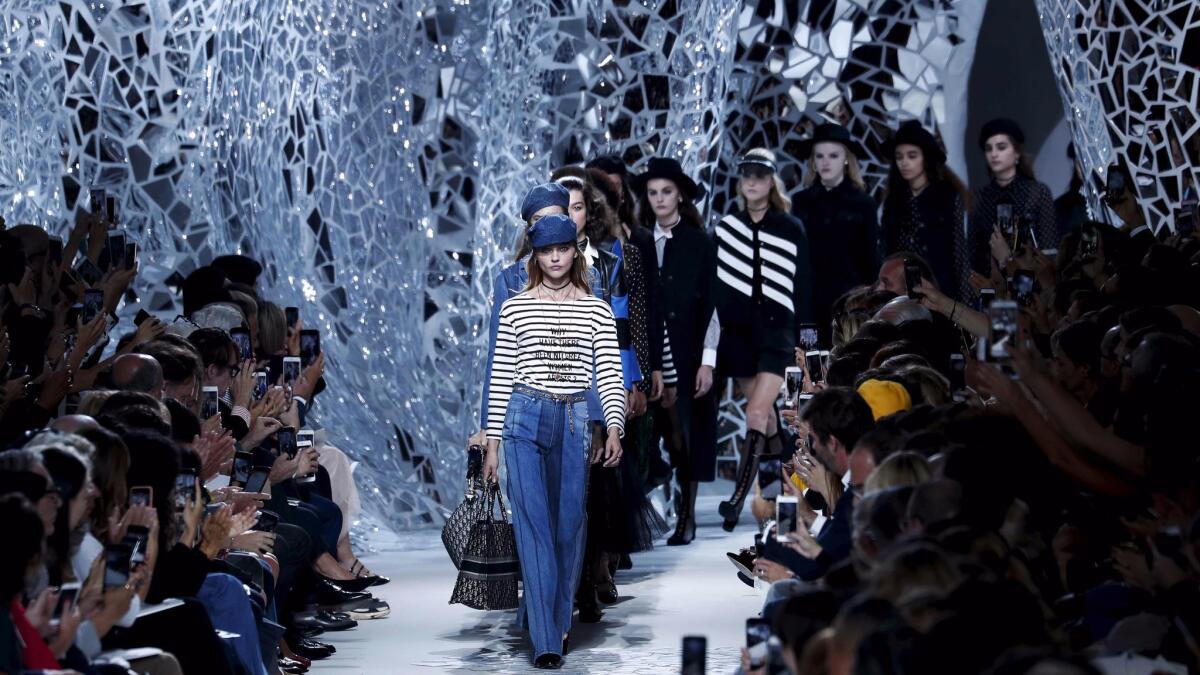 The finale of the Dior spring and summer 2018 women's ready-to-wear runway show presented on Sept. 26, 2017, during Paris Fashion Week.