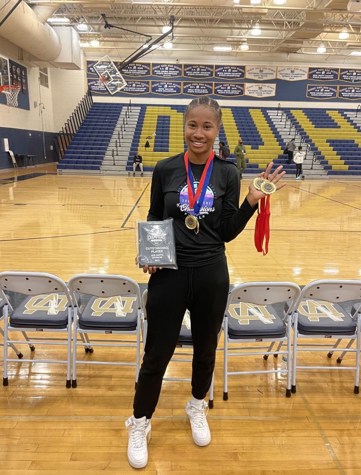 Daisia Mitchell of 9-0 Etiwanda was named MVP of the Nike Tournament of Champions.