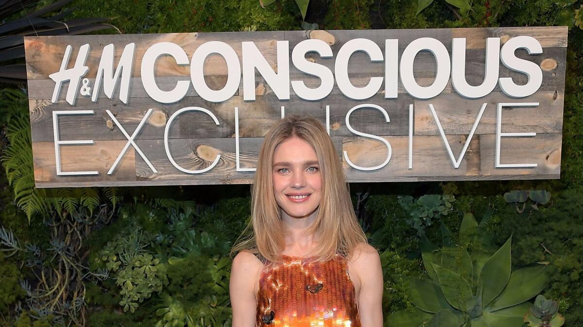 Model Natalia Vodianova hosts the H&M Conscious Exclusive Dinner at SmogShoppe in Los Angeles on March 28.