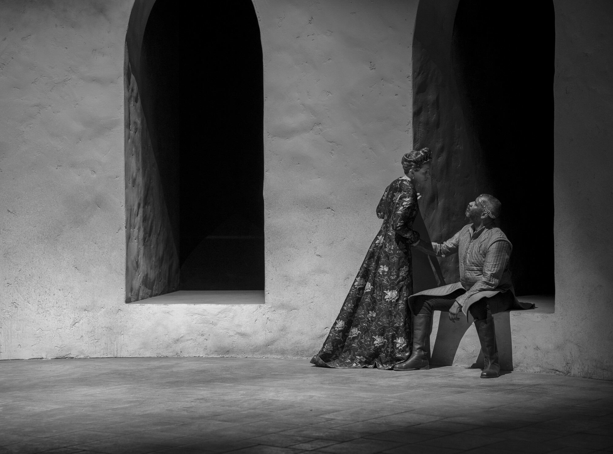 Frances McDormand and Denzel Washington in "The Tragedy of Macbeth."