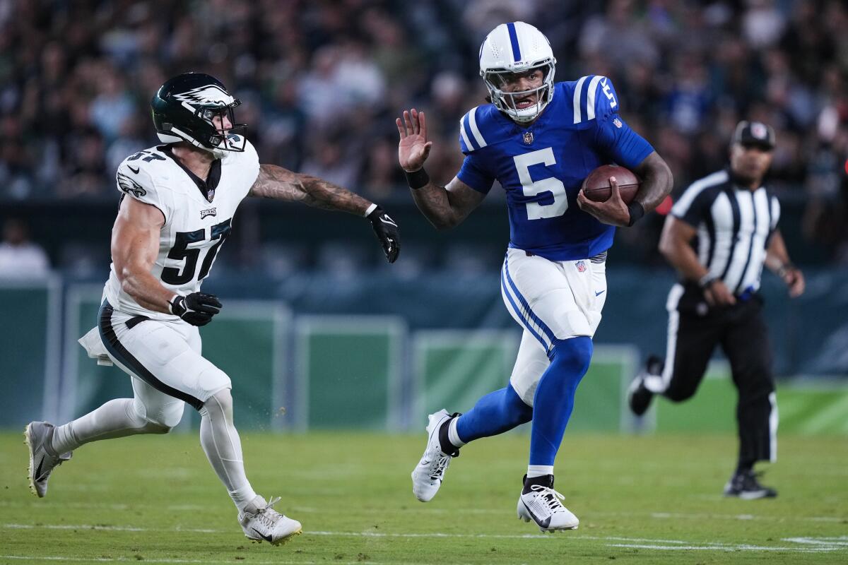 Anthony Richardson has uneven performance in Colts' 27-13 preseason win  over Eagles - The San Diego Union-Tribune