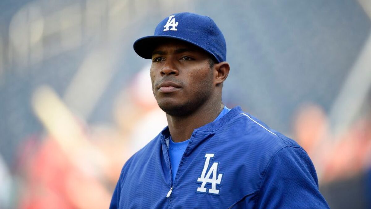 Yasiel Puig is batting .386 with four home runs and 12 RBIs in 15 games for Oklahoma City.